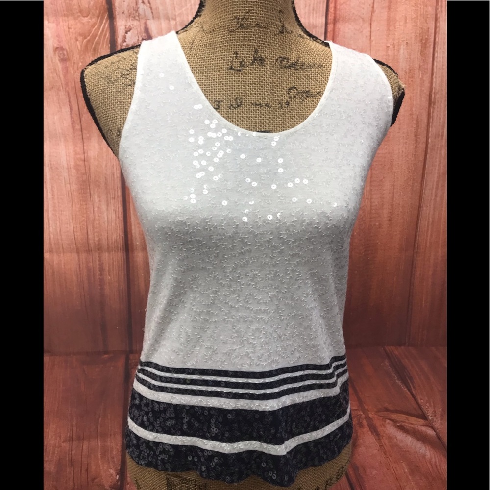 J crew xxs stripe sequined tank top